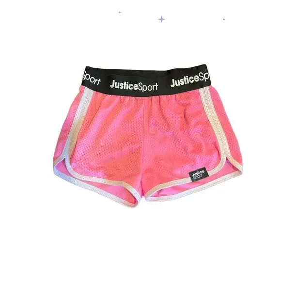 JUSTICE SHORTS GIRLS SIZE SMALL BUNDLE OF 2 PINK AND YELLOW NEW - Picture 2 of 7